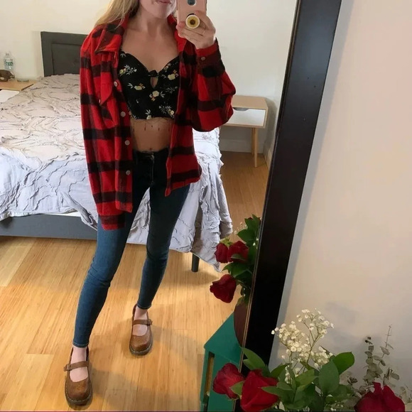 Vintage Plaid Shacket Wool Blend - Picture 2 of 8